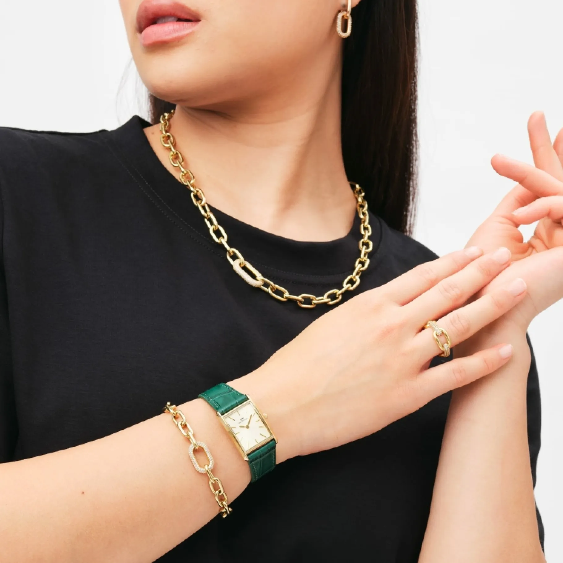 Daniel Wellington Crystal Link Ring> Anelli