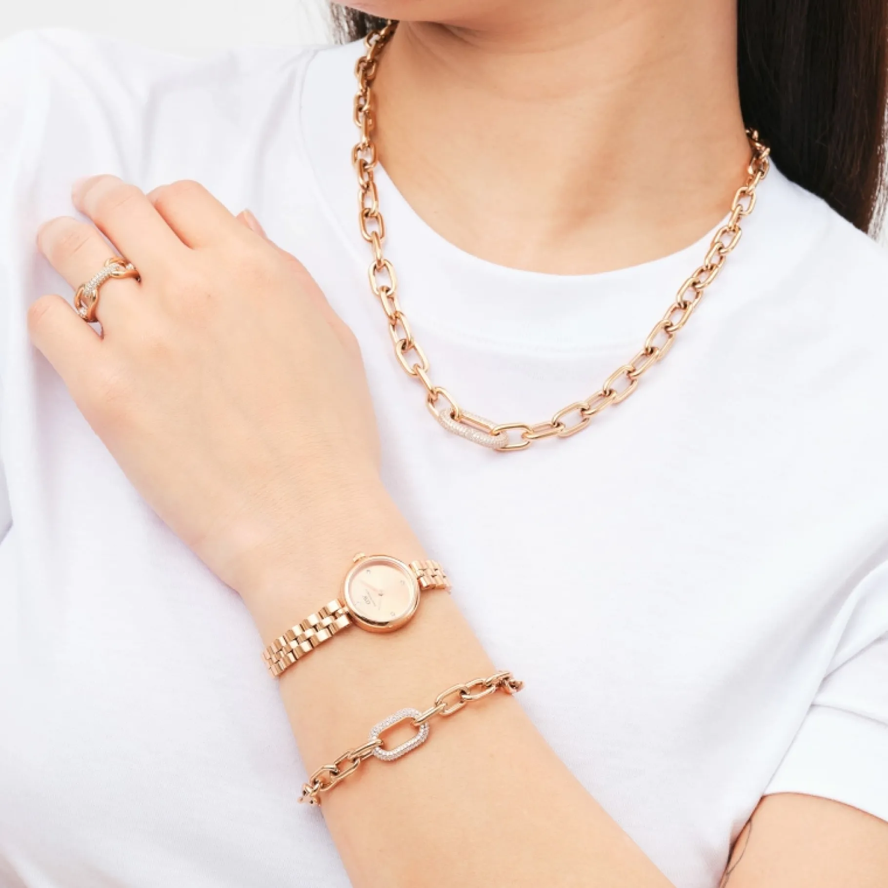 Daniel Wellington Crystal Link Ring> Anelli