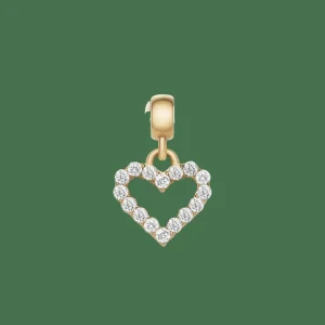 Daniel Wellington Heart Contour White Crystal Charm> Ciondoli