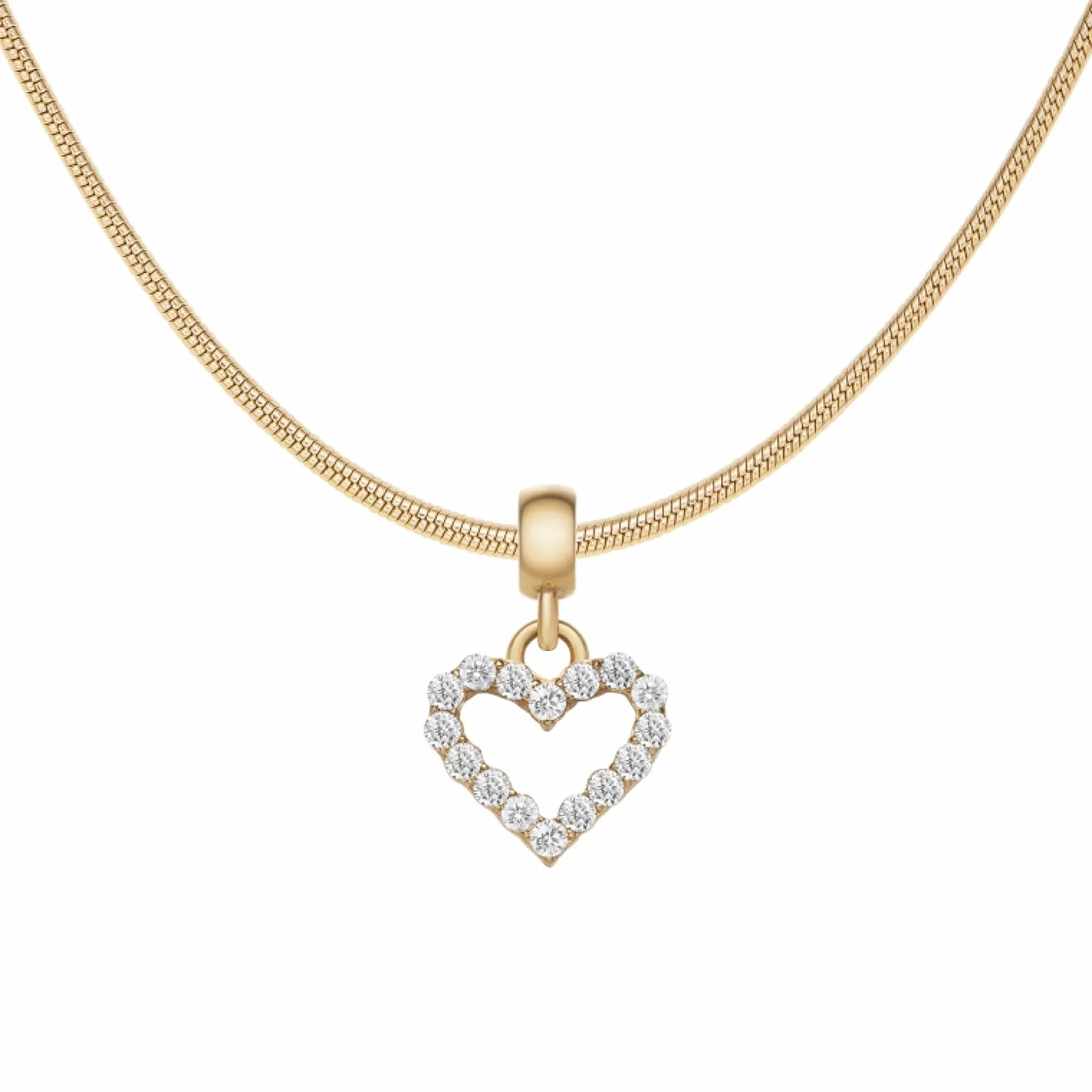 Daniel Wellington Heart Contour White Crystal Charm> Ciondoli