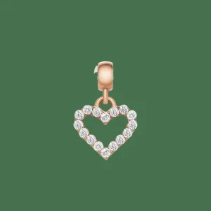 Daniel Wellington Heart Contour White Crystal Charm> Ciondoli