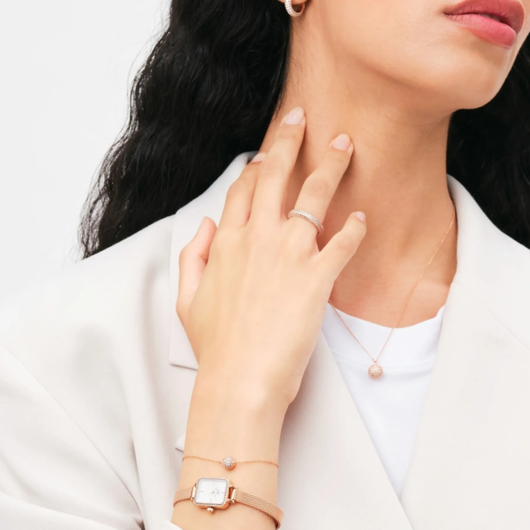 Daniel Wellington Pavé Crystal Pendant Bracelet> Bracciali