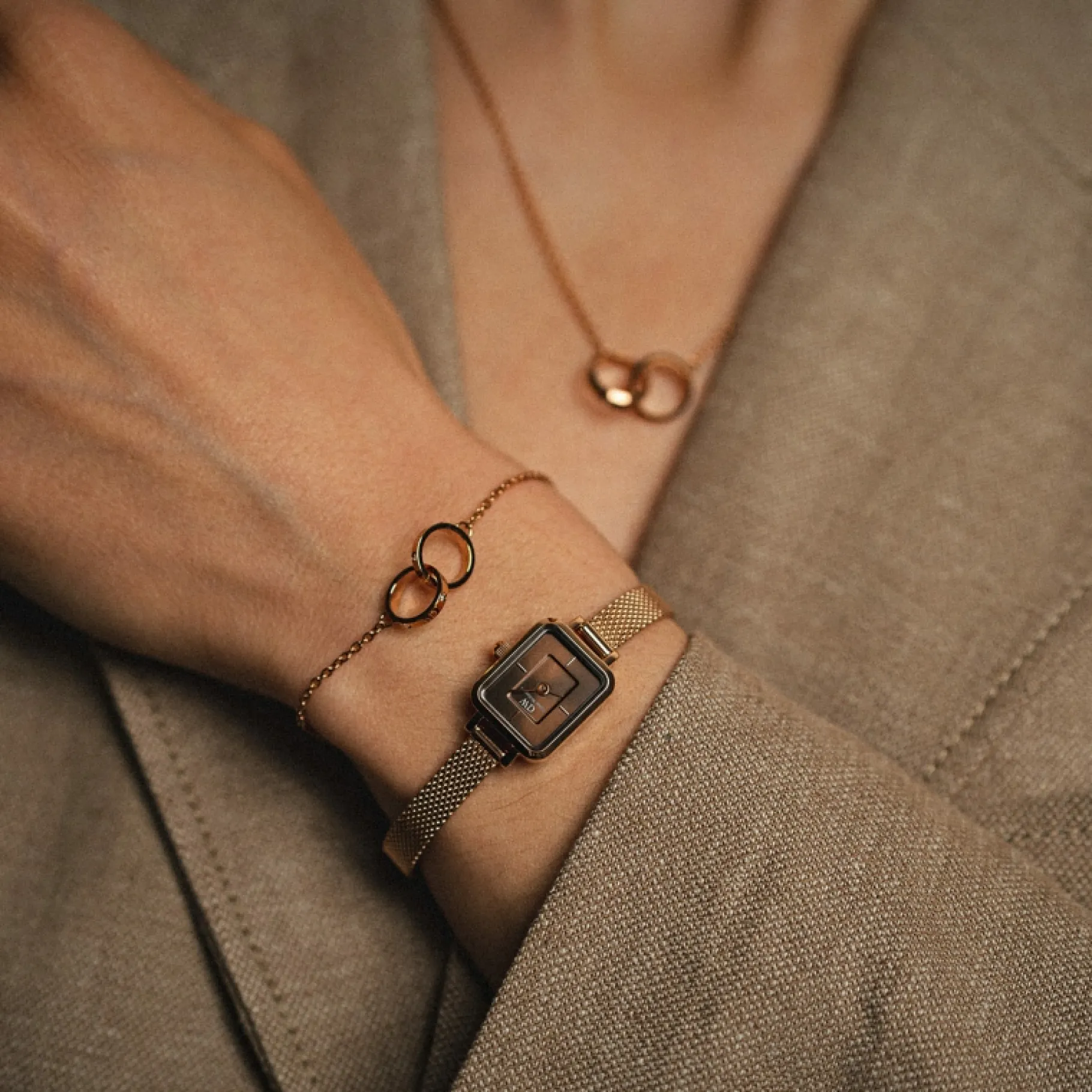 Daniel Wellington Quadro Mini Melrose Amber>Donna Orologio Donna