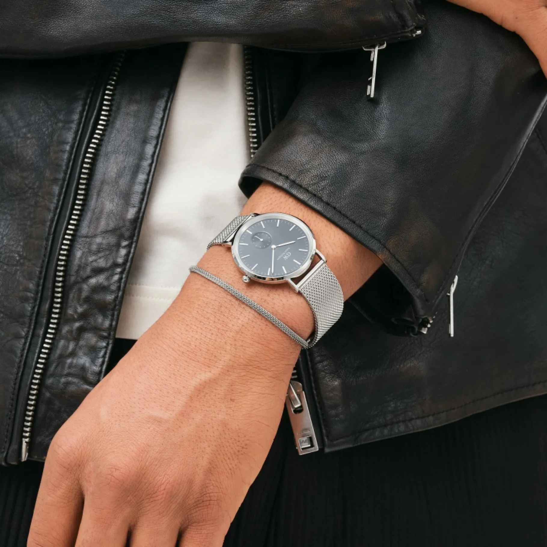 Daniel Wellington Tide Mesh Bracelet Sterling 2.8> Bracciali